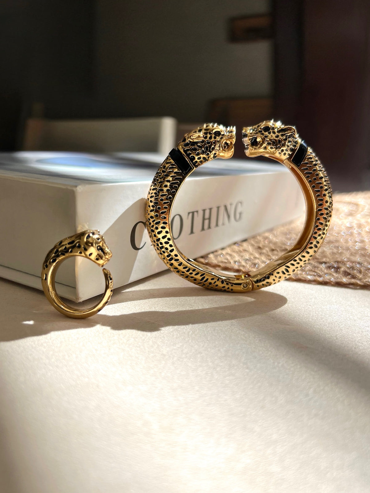 Bracelete Onça Banho Ouro 18k