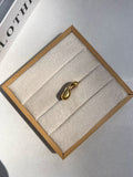 Anel Ondas Orgânico Banho Ouro 18k
