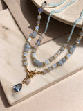Mix De Colares Alice com Pedra Natural Jade Azul
