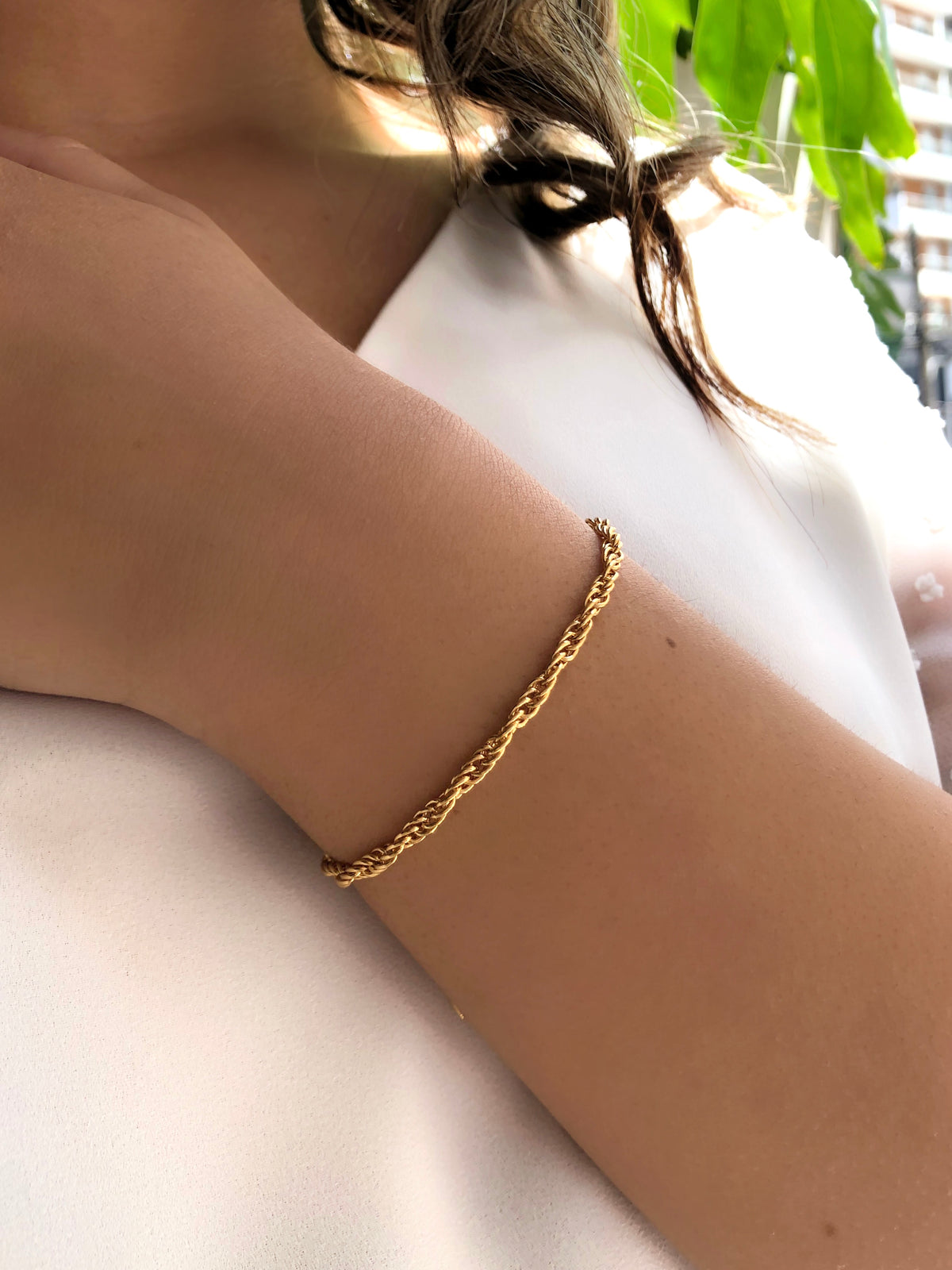 Pulseira Corrente Cordão Baiano 16 cm