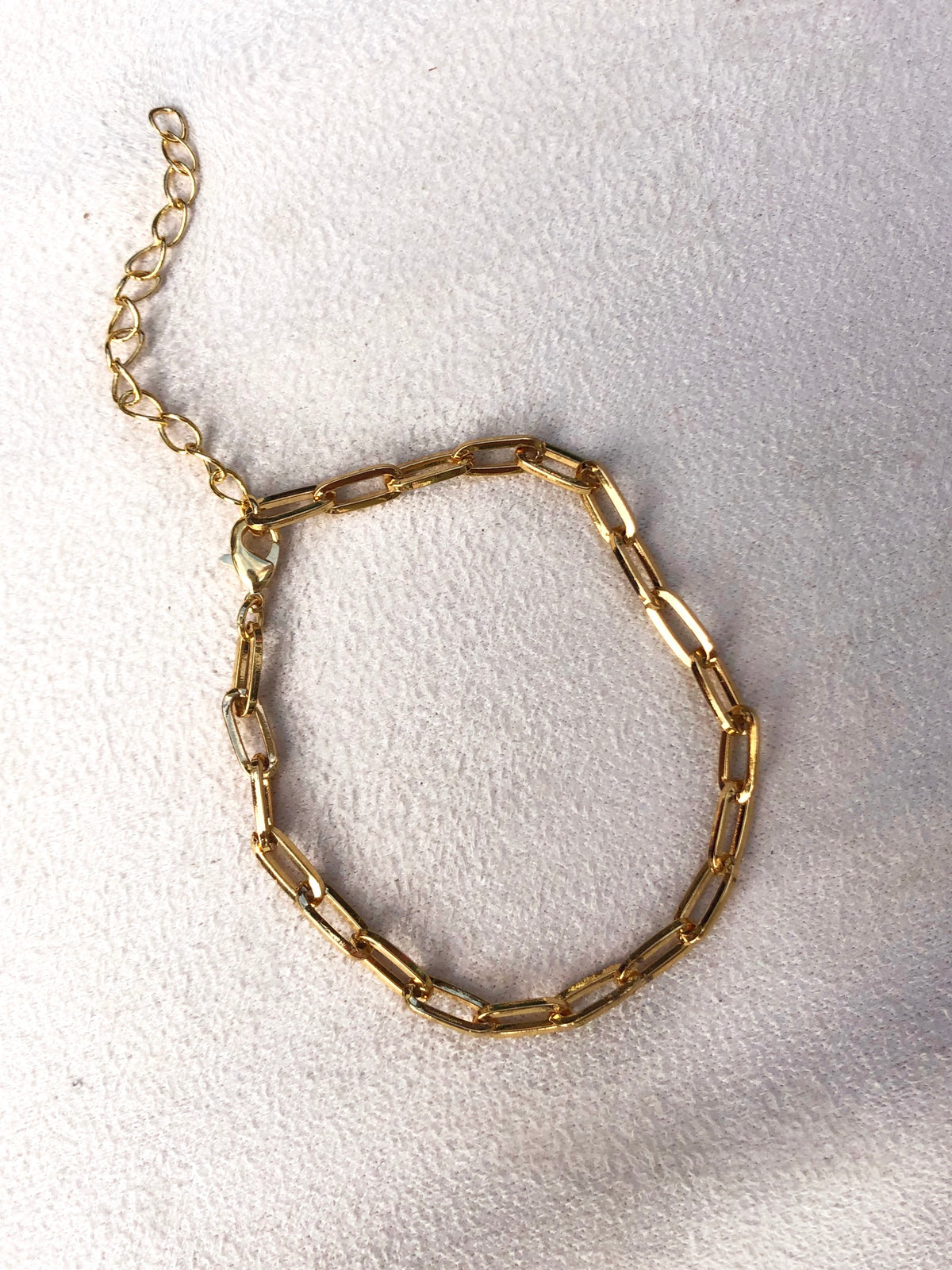 Pulseira De Corrente Elos Fina Fecho Lagosta 16cm