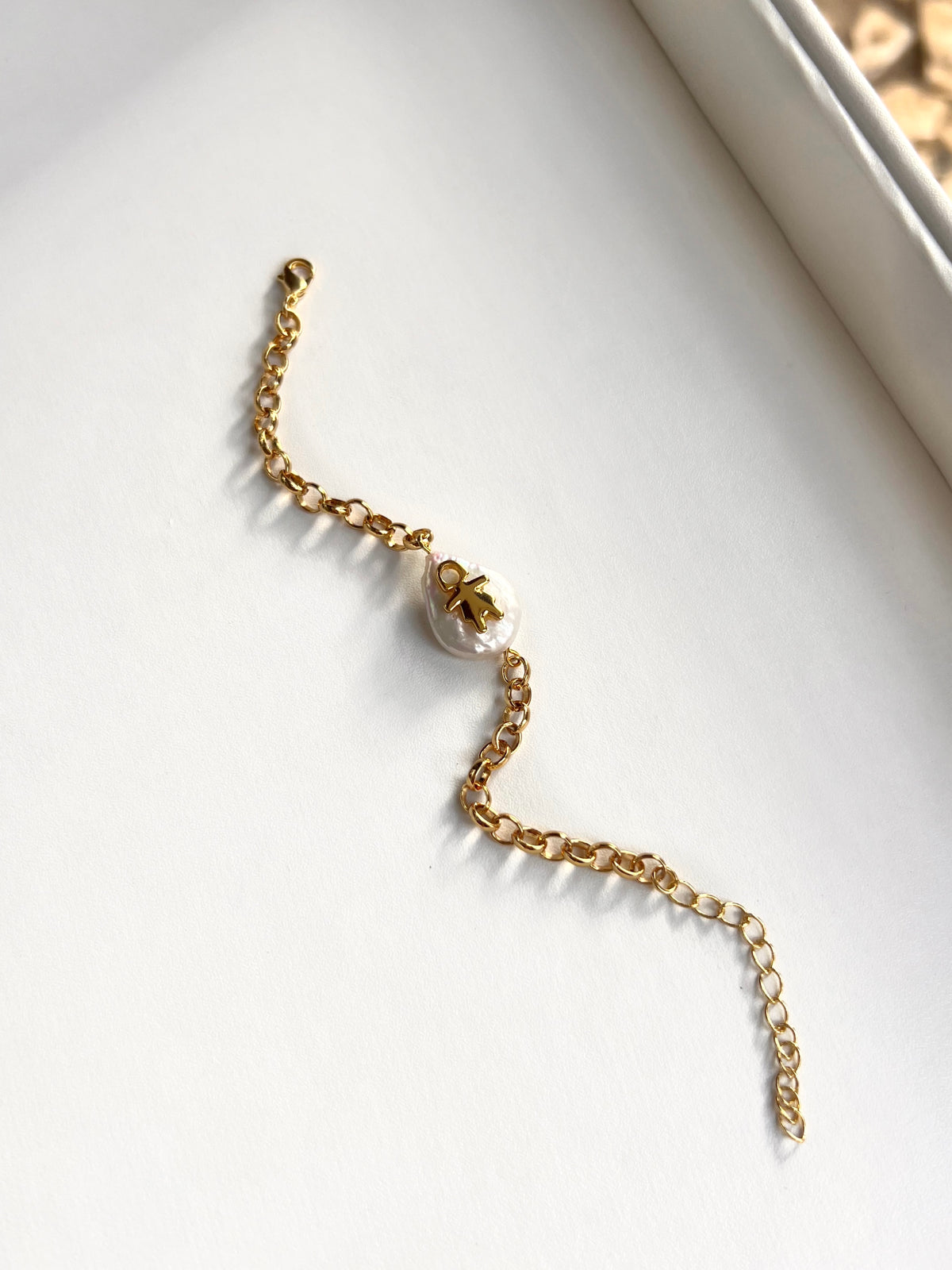 Pulseira FILHA Com Corrente Elos Portuguesa Média 16cm