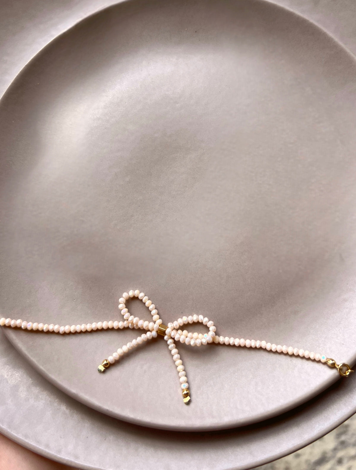Pulseira Mini Laço Nude 16cm