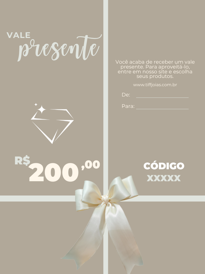 Cartões Presentes Tiff Joias
