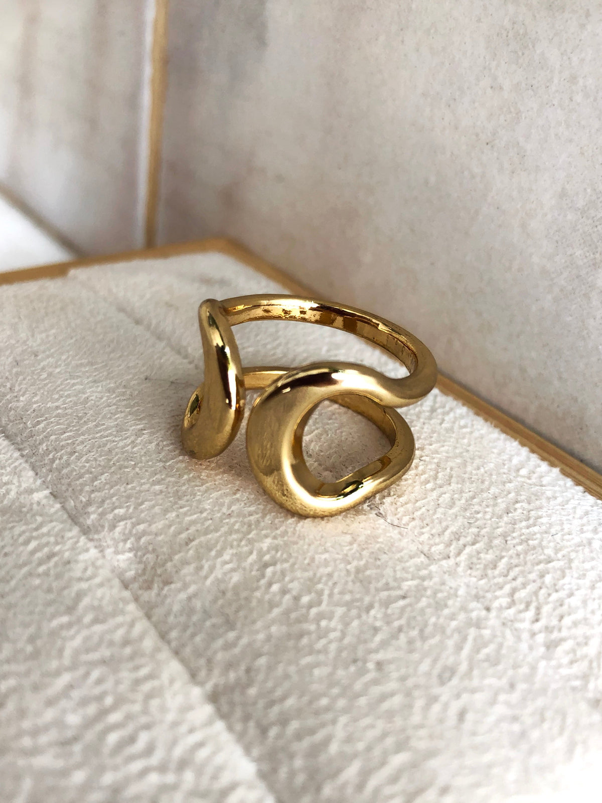 Anel Cecília Em Banho Ouro 18k - Tiff Joias