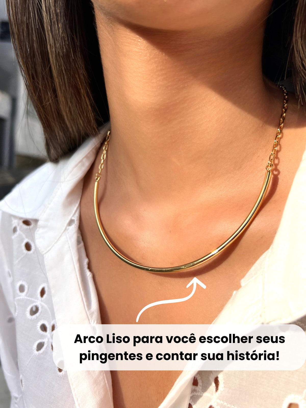 Arco Liso Para Pingentes Personalizados - Tiff Joias