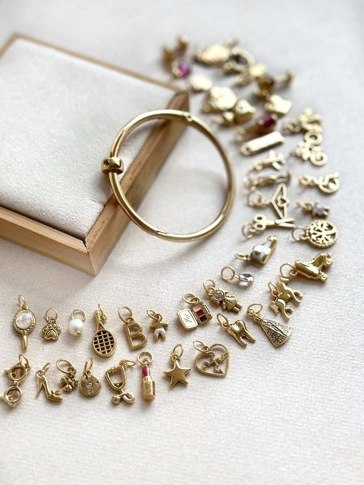 Bracelete Liso Para Pingentes Personalizados - Tiff Joias