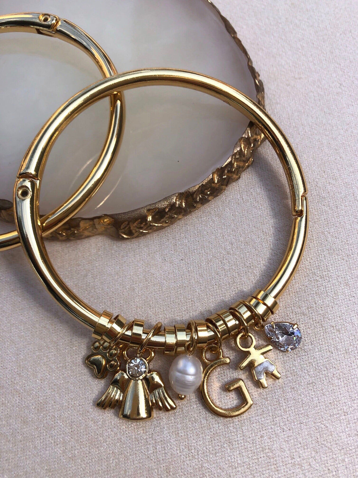 Bracelete Liso Para Pingentes Personalizados - Tiff Joias