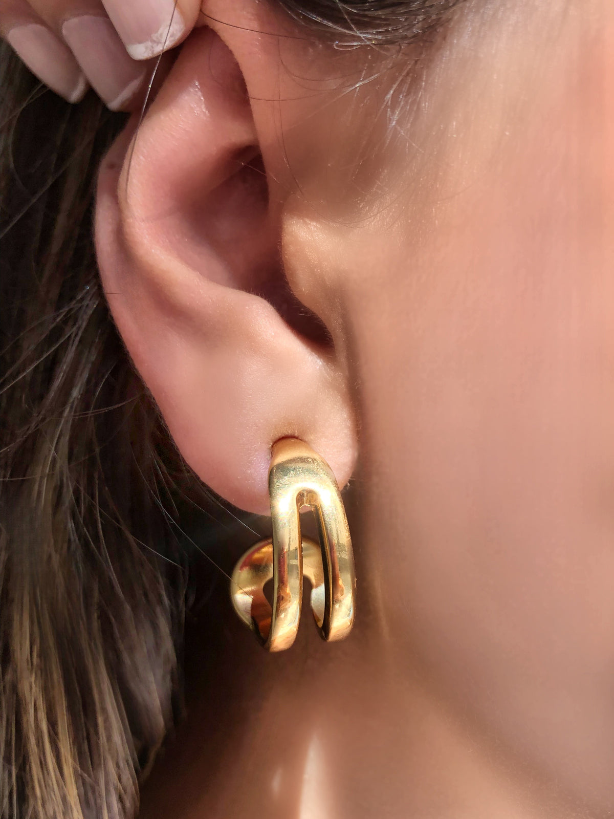 Brinco Cecília Em Banho Ouro 18k - Tiff Joias