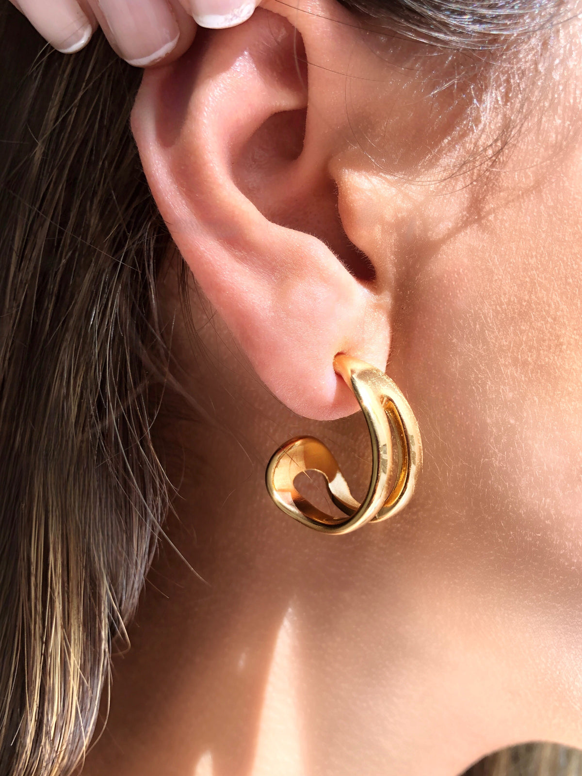 Brinco Cecília Em Banho Ouro 18k - Tiff Joias