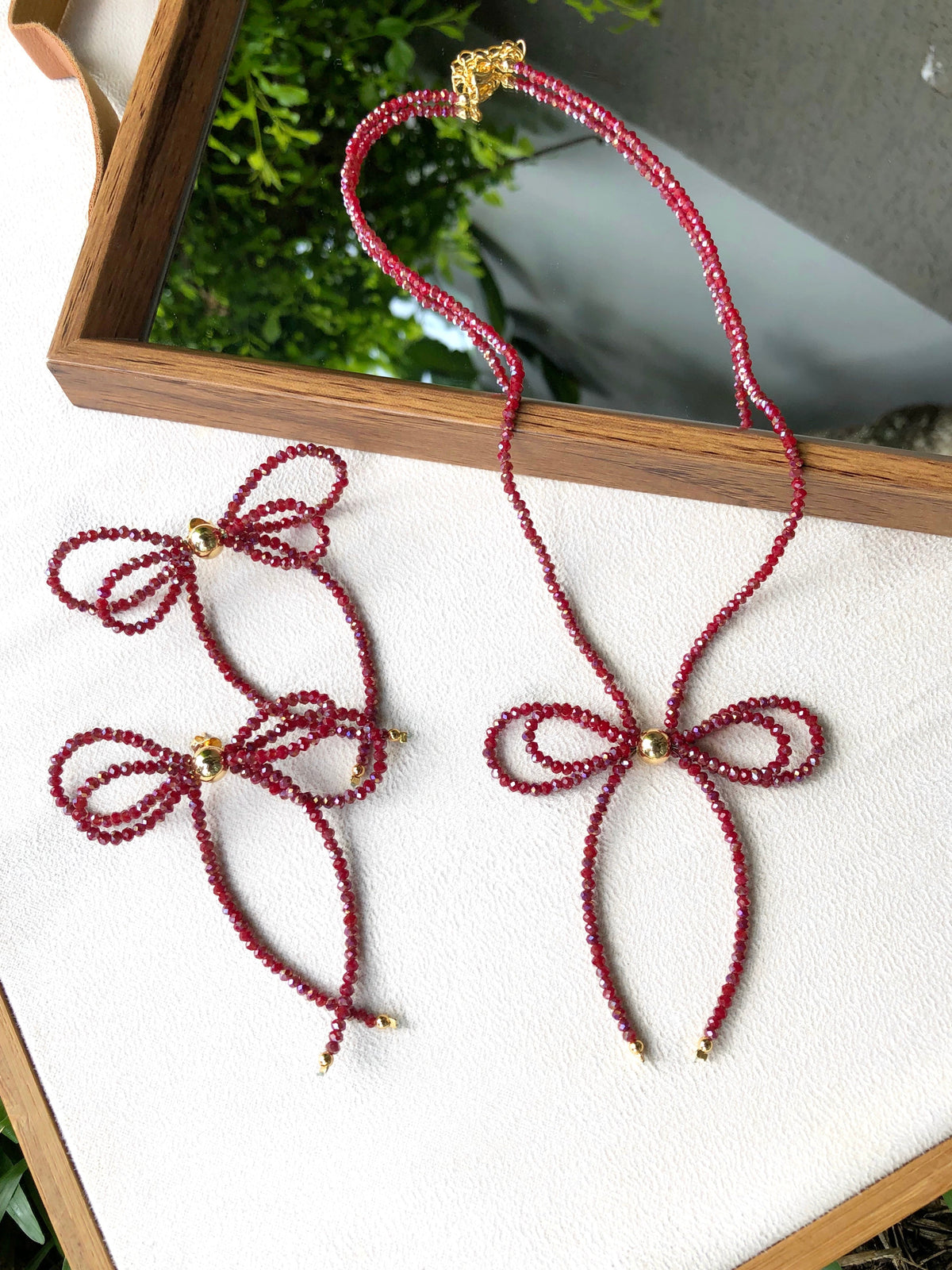 Colar Laço Vermelho Cherry 45cm - Tiff Joias
