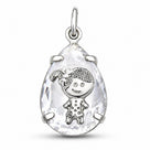 Pingente Cristal Menina Ródio*