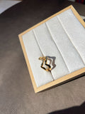 Anel Listras Banho Ouro 18k