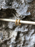 Mini Argola Cravejada Ouro