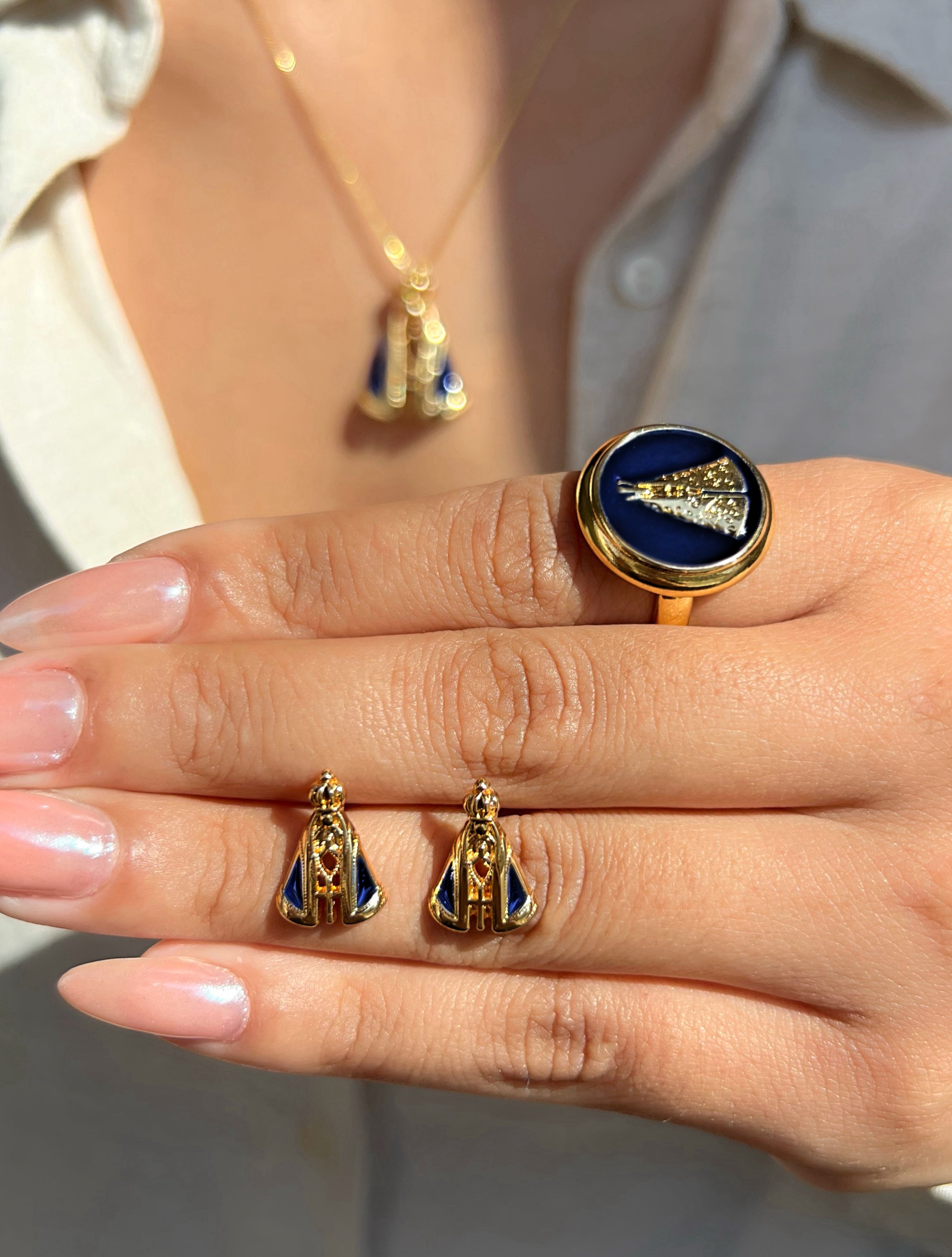 Conjunto De Três Peças Nossa Senhora Aparecida