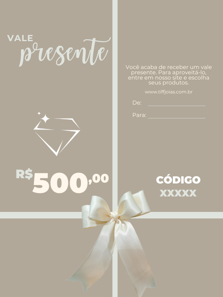 Cartões Presentes Tiff Joias