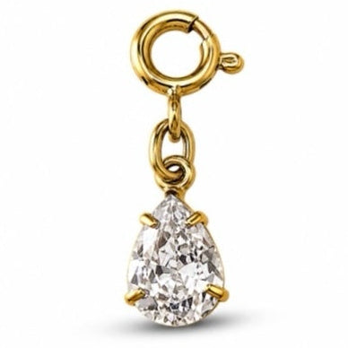 Pingente Gota Zircônia Com Fecho