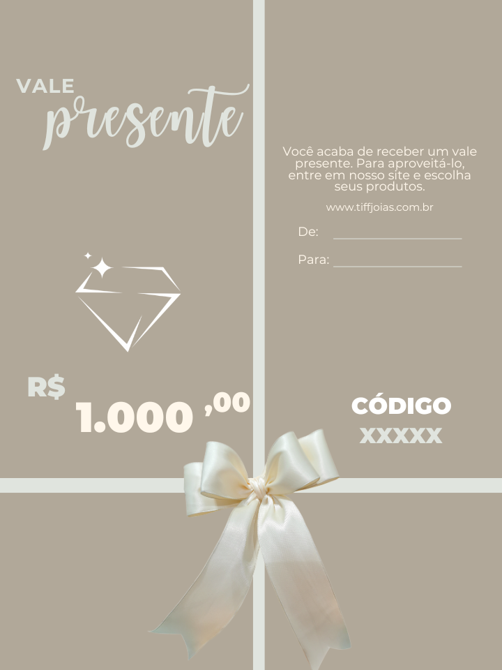 Cartões Presentes Tiff Joias