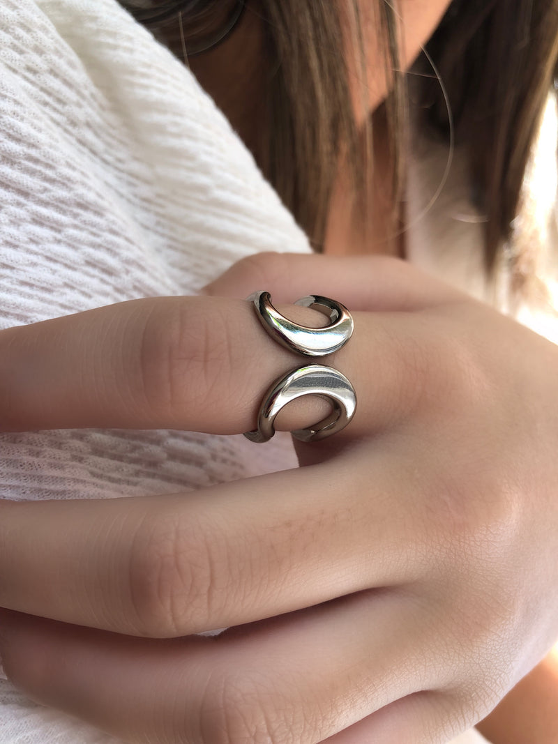 Anel Cecília Em Ródio Branco