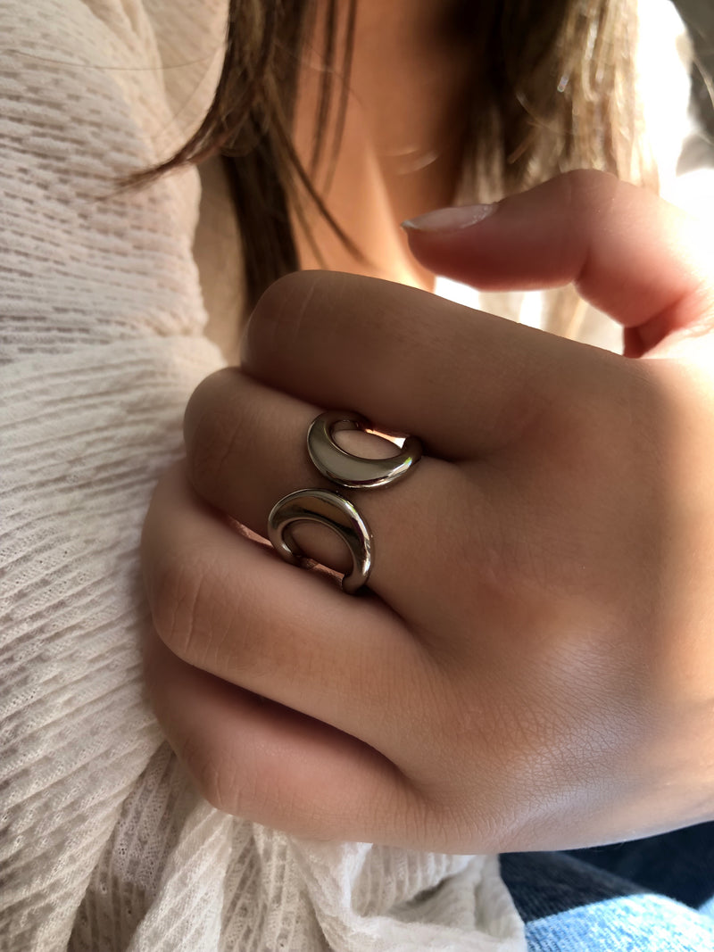 Anel Cecília Em Ródio Branco