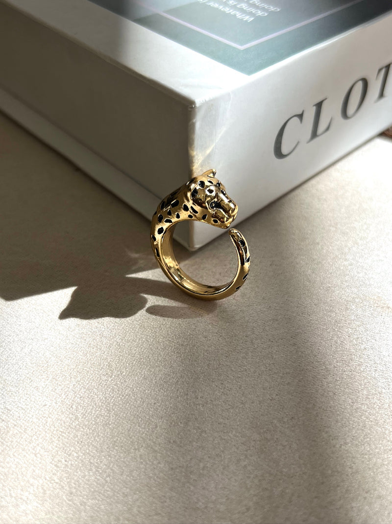 Anel Banho Ouro Onça