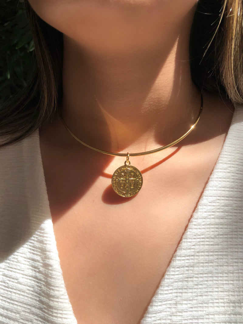 Arco Camila Liso Fino Com Pingente São Bento