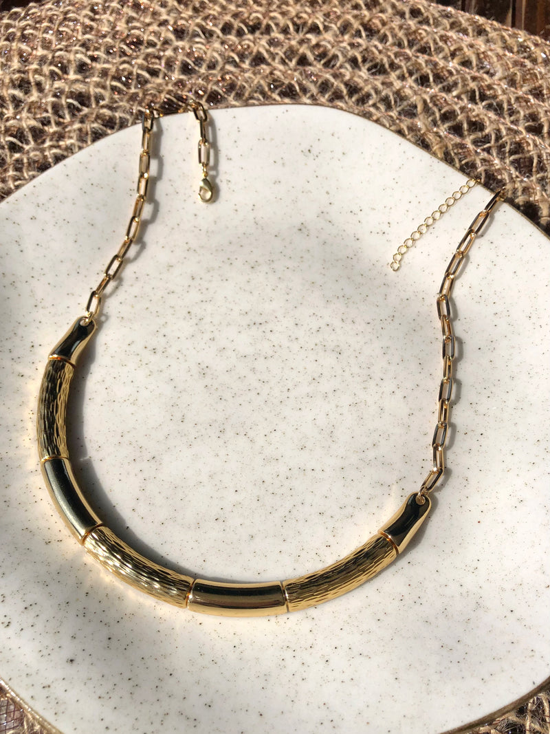 Conjunto Simone Arco E Bracelete Em Banho Ouro