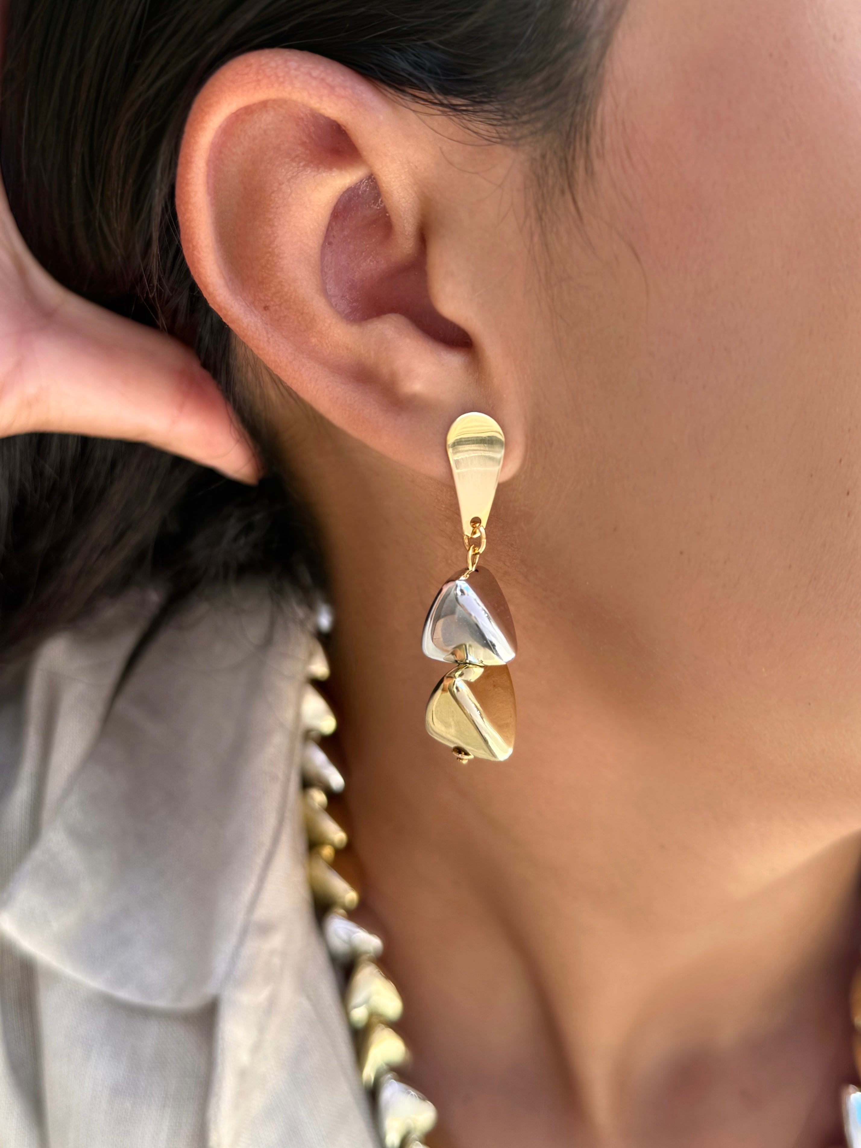 Brinco Triângulo Duo Banho