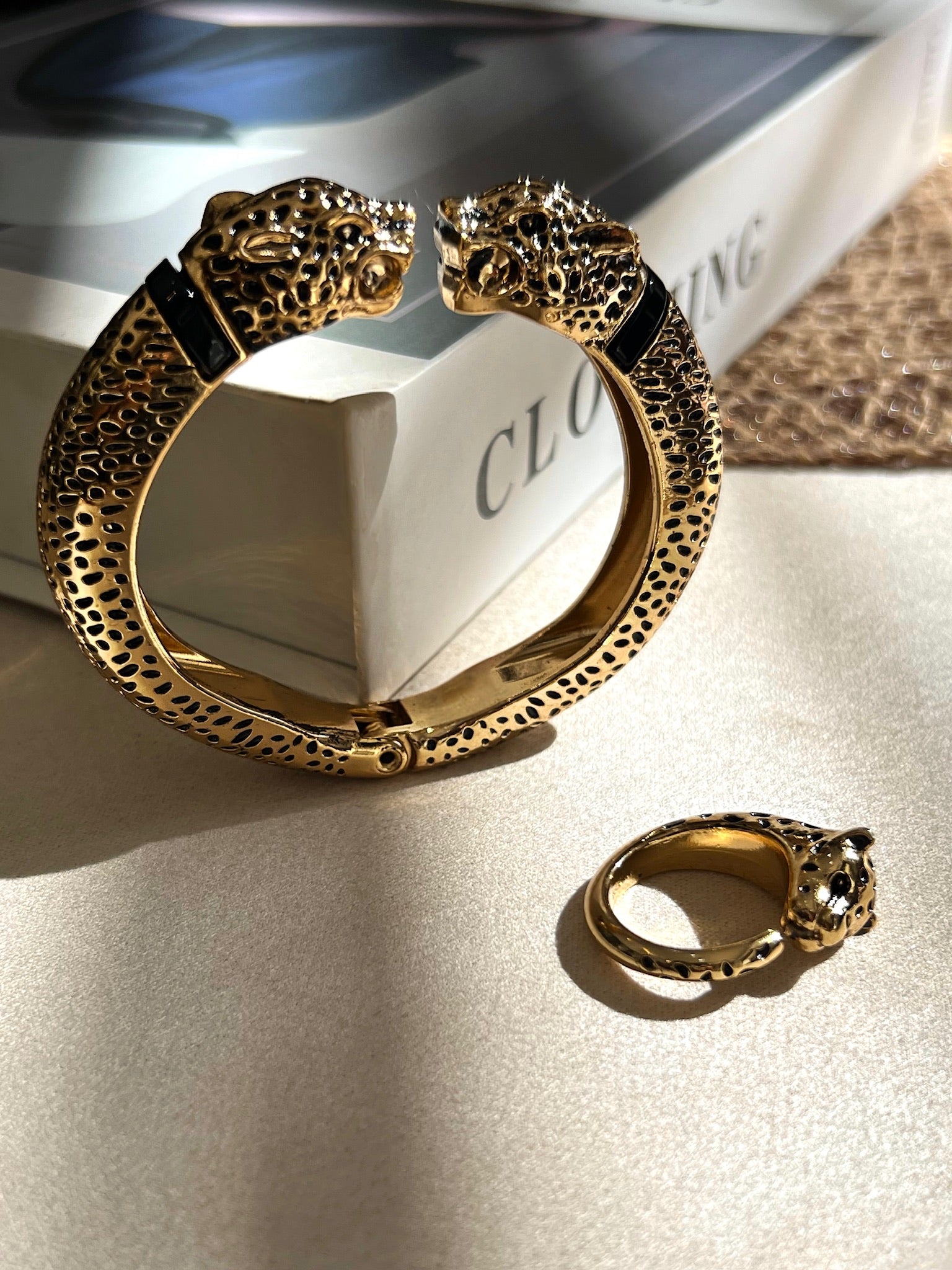 Bracelete Onça Banho Ouro 18k