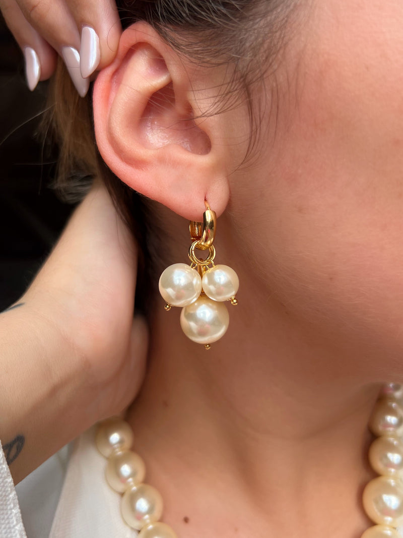 Brinco Pérolas Acrílicas Em Degrade