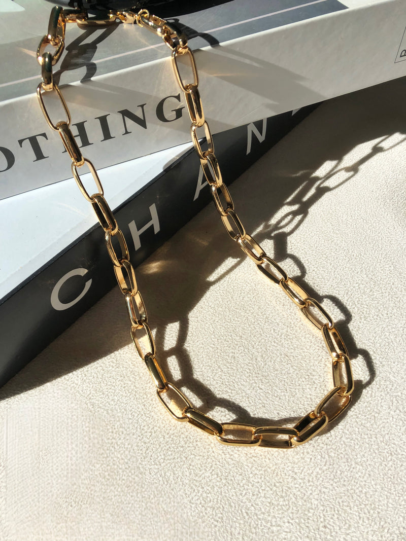 Colar Corrente Elos G Em Ouro 50 cm