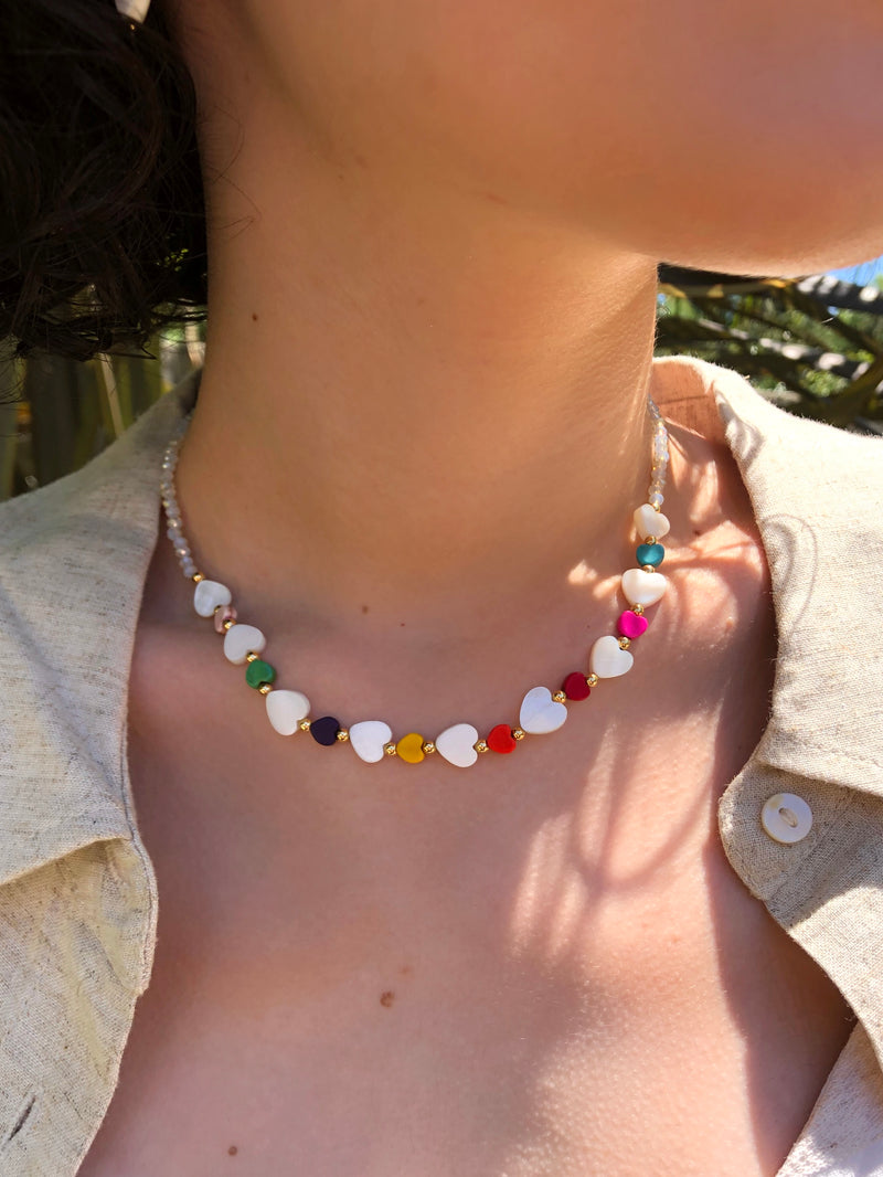 Colar Natalia Coração 40cm*