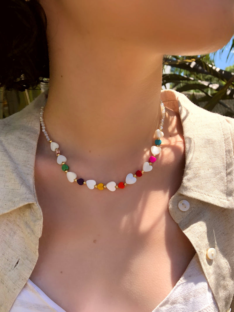 Colar Natalia Coração 40cm*