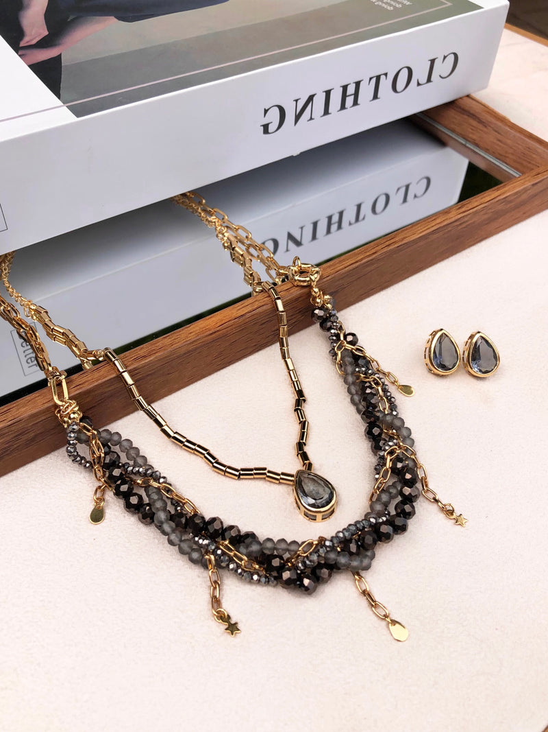 Conjunto Rebeca New Cristais Grafite