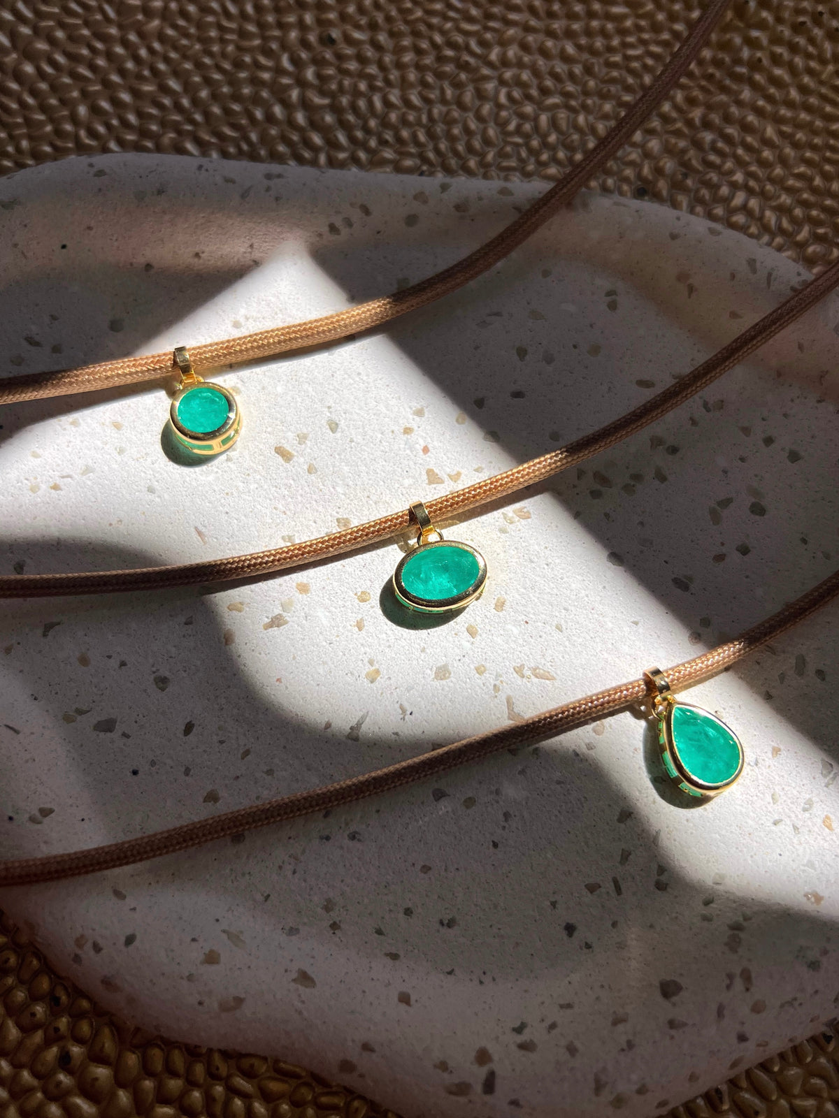 Conjunto De Três Colares Cordão Paraíba Fusion