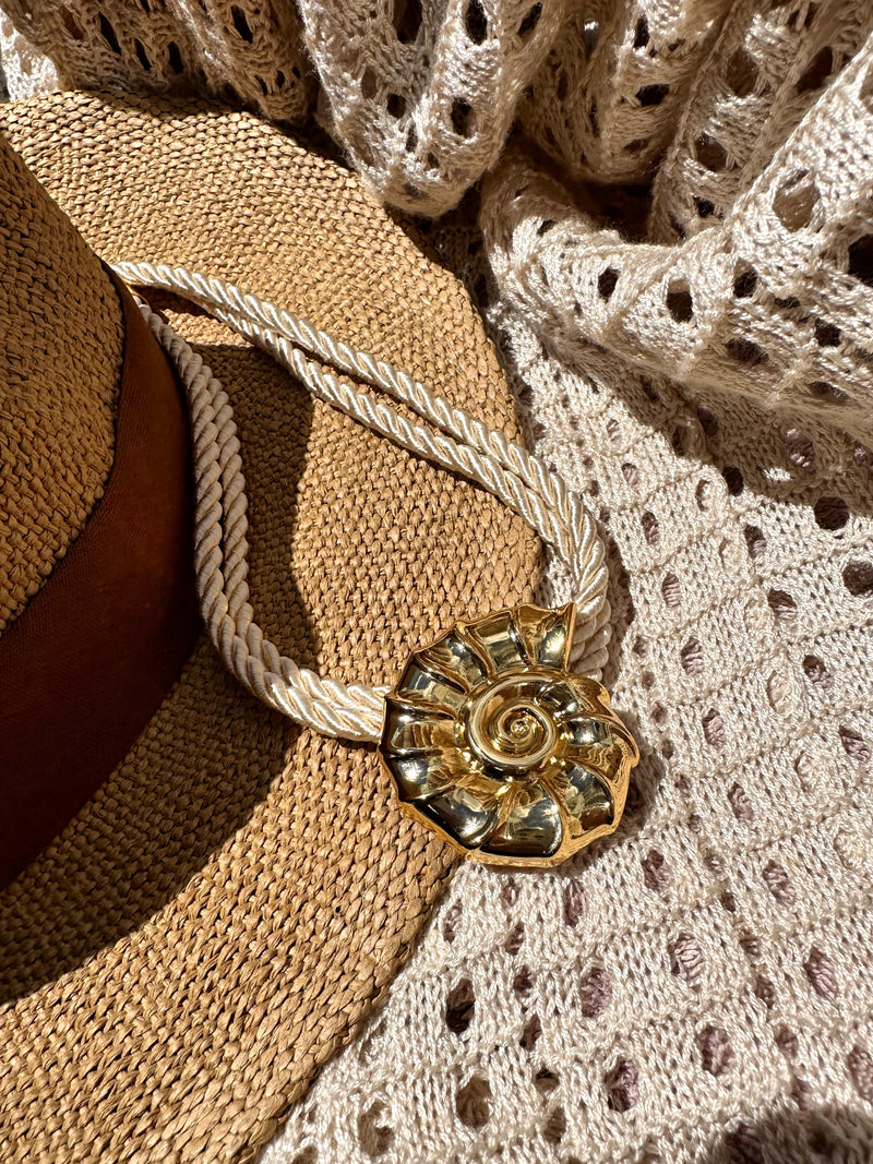 Cordão 3 Em 1 Pingente Caracol 1,20m