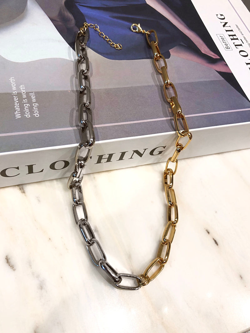 Colar Duo Corrente Elos G 50 cm