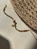 Pulseira Mix Tons Marrons Pérola Natural E Sol 16cm