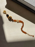 Pulseira Marrom Com Olho de Tigre 20cm