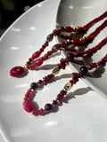 Mix De Colares Com Pedras Naturais Jade Rubi