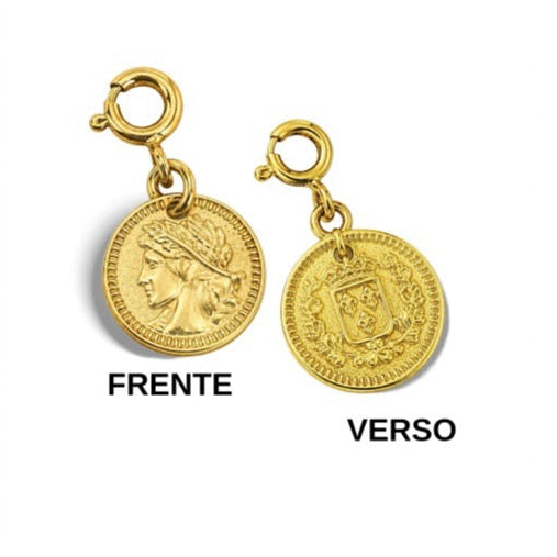 Pingente Moeda Com Fecho