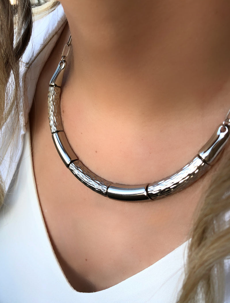 Arco Simone Em Banho Ródio Branco 42cm