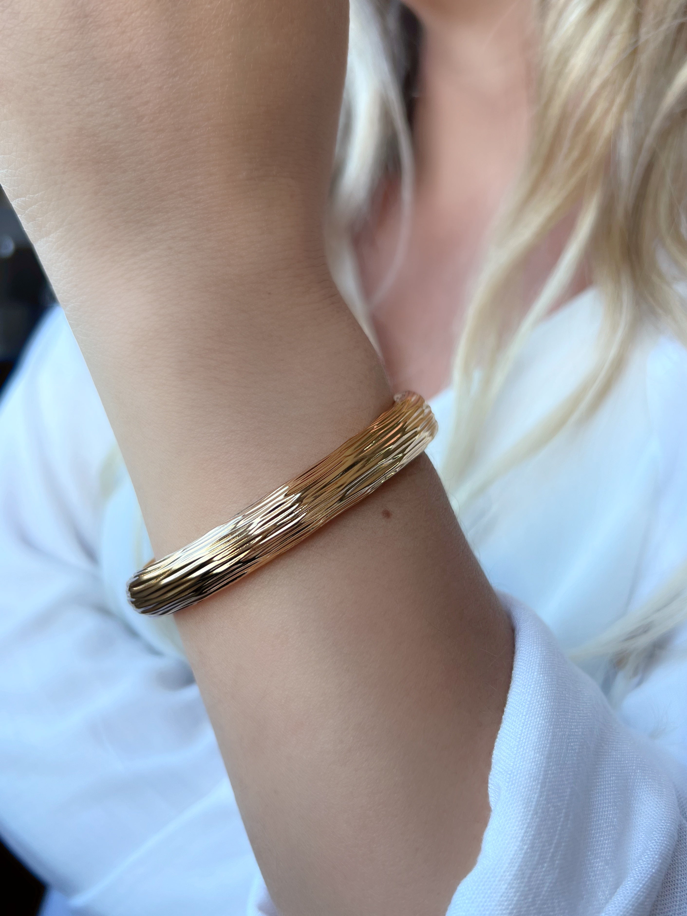 Bracelete Simone Em Banho Ouro 17cm