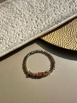 Pulseira Pedra Natural Ágata Marrom