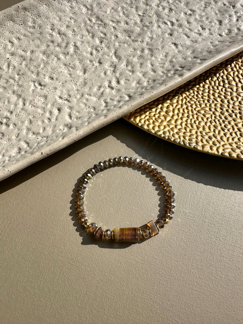 Pulseira Pedra Natural Ágata Marrom