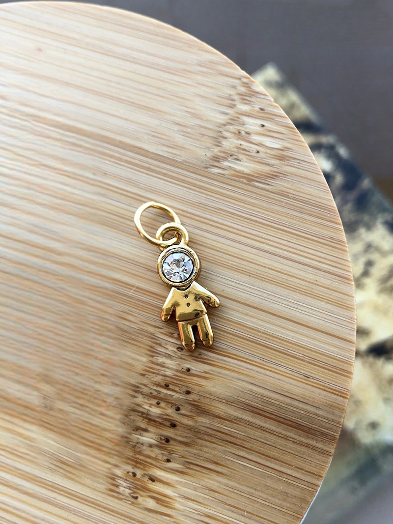 Pingente Menino Zircônia Com Fecho