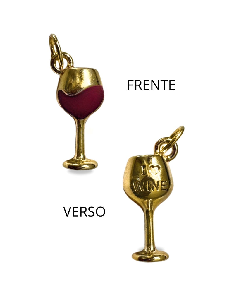 Pingente Taça Vinho Com Fecho