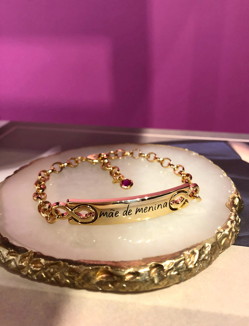 Pulseira Mãe De Menina 20cm