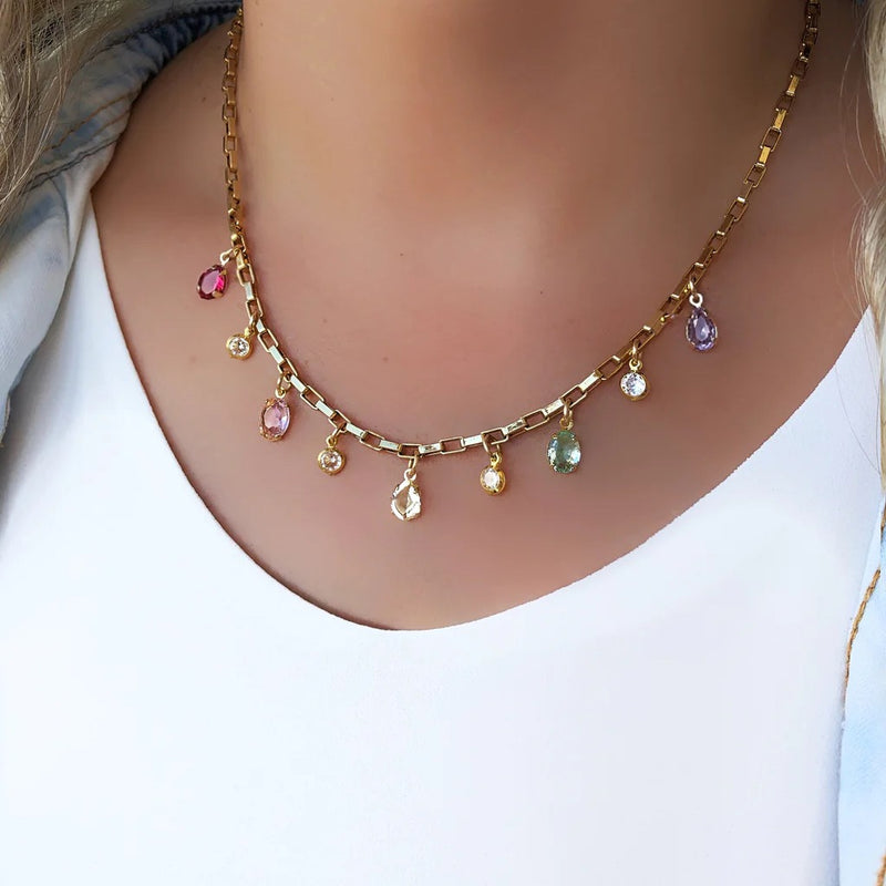 HL Semijoia e acessórios Colar Choker de estrelinhas penduras