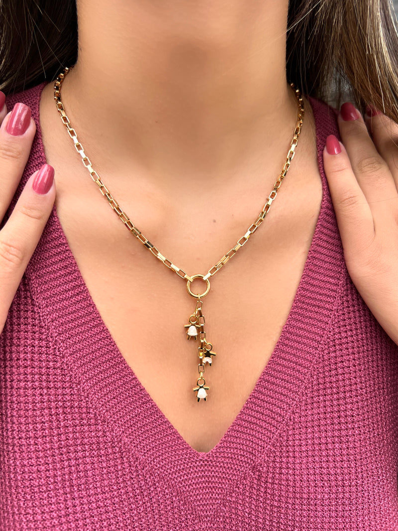 Gravata 3 FILHOS Corrente Elos Fino 45cm